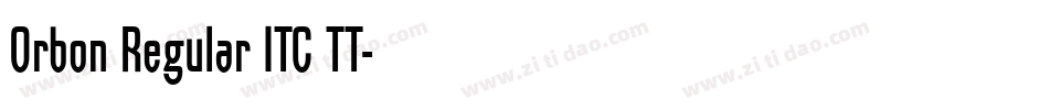 Orbon Regular ITC TT字体转换